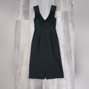 bebe Black Stretch Satin Dress